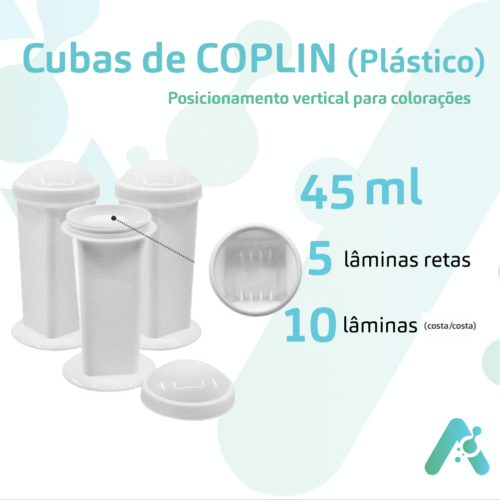 cuba jarra coplin, cap 30ml, atÈ 9 laminas, 1 und